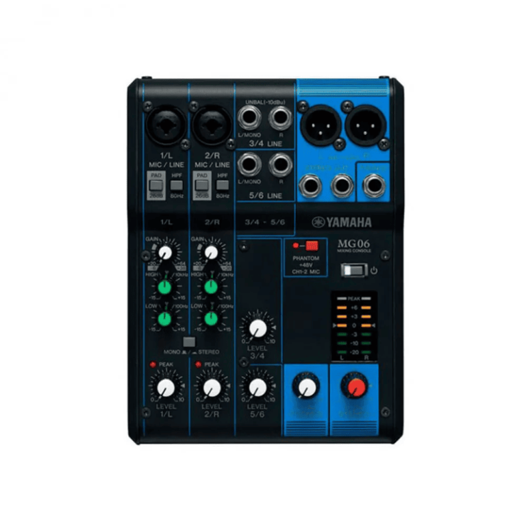 MEZCLADORA ANALOGA YAMAHA MG-06 CON 6 CANALES