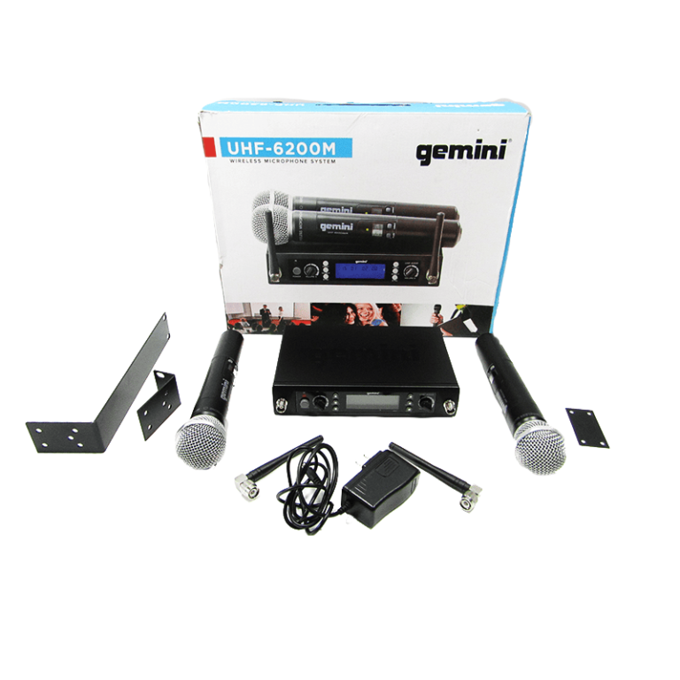 SISTEMA DE MICRÓFONO INALÁMBRICO GEMINI UHF-6200M