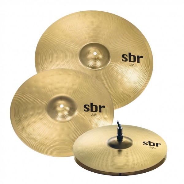 JUEGO DE PLATILLOS SABIAN SBR CH14, C16, R18 + SILLA PROFESIONAL